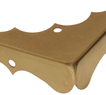 Hardware Essentials 853012 Decorative Corner Braces Bright Brass 5/8″ 4-Pack