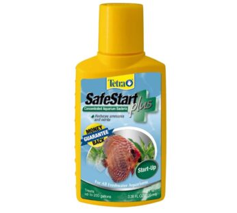 Tetra SafeStart Plus, For Newly Set-Up Fish aquariums, 100 ml, 3.38-Ounce