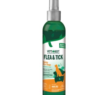 Vet’s Best Tick & Flea Spray – Plant-Based Flea and Tick Prevention for Dogs – Certified N