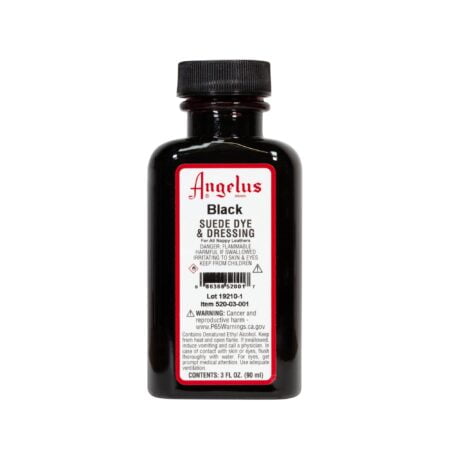 Angelus Suede Leather Dye for Shoes, Boots, Bags, Crafts, Furniture, Nubuck, & More, Black