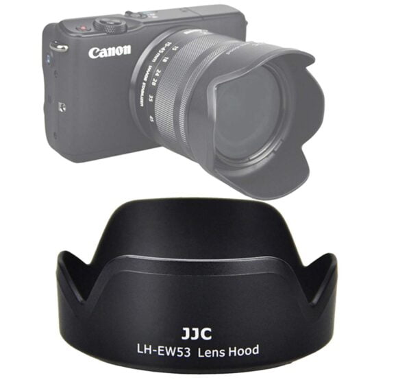 JJC LH-EW53 Dedicated Bayonet Lens Hood, Compatible with Canon EF-M 15-45mm f/3.5-6.3 is S
