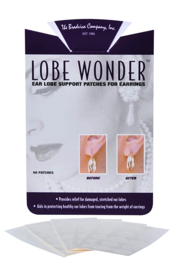 Lobe Wonder - The ORIGINAL Ear Lobe Support Patch for Pierced Ears - Eliminates the Look o