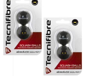 Tecnifibre Double Yellow Dot Squash Balls – 4 Pack