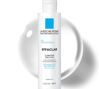 La Roche-Posay Effaclar Clarifying Solution Acne Toner with Salicylic Acid and Glycolic Ac