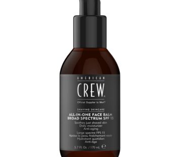 American Crew All-in-One Face Balm for Men, Soothing Cream, SPF 15, 5.7 Fl Oz