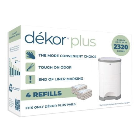 Diaper Dekor Plus Diaper Pail Refills | 4 Count | Most Economical Refill System | Quick & - Image 2