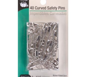 Dritz 7216 Safety Pins, Curved, Size 2, Nickel (40-Count)