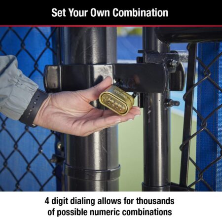 Master Lock 175LH Set Your Own Combination Padlock, 2-1/4 in. Shackle, Brass Finish - Image 3