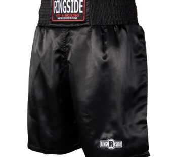 Ringside mens Pro-Style Boxing Trunks , Black, Medium