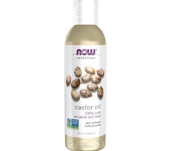 NOW Solutions, Castor Oil, 100% Pure Versatile Skin Care, Multi-Purpose Skin Softener, 4-O