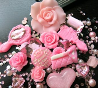 Beading Station 12 Pc Flat Back 3D Rose Cabochons Decorations ~ Jewelry Making DIY Kit/Pac
