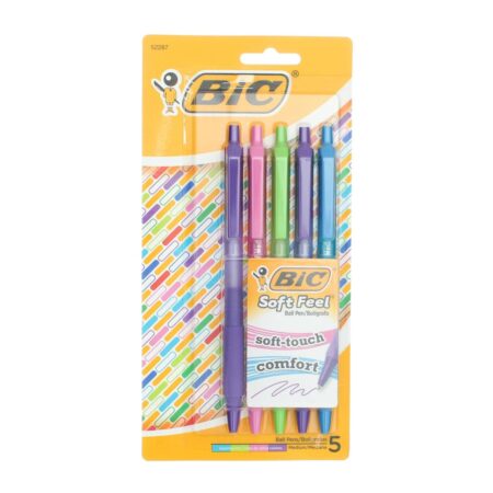 BIC Soft Feel Retractable Ball Point Pens