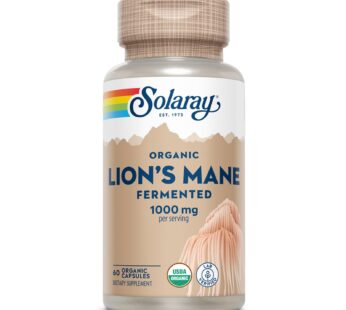 SOLARAY Fermented Lions Mane Mushroom | Healthy Brain Function, Mental Focus & Immune Supp