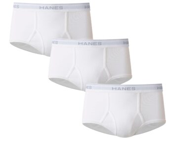 Hanes Men Hanes Men’s Tagless White Briefs with ComfortFlex Waistband-Multiple Packs Avail