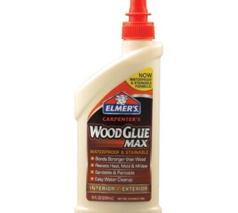 Elmer’s Products Elmer’s E7300 Carpenter’s Wood Glue Max, 8 Ounces, 8 oz, Tan, 8 Fl Oz