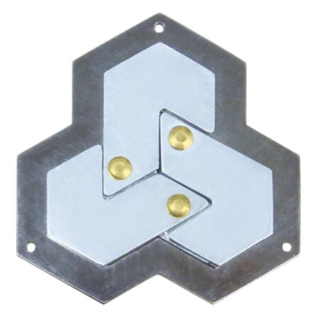 BePuzzled |Hexagon Hanayama Metal Brainteaser Puzzle Mensa Rated Level 4, for Ages 12 and - Image 2