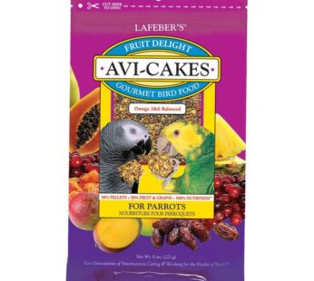 LAFEBER’S Fruit Delight Avi-Cakes Pet Bird Food, Made with Non-GMO and Human-Grade Ingredi