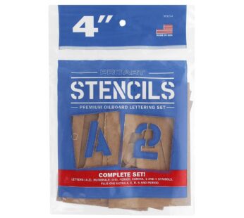 PRO ART Stencil, 4-inch Set, Letters and Numbers