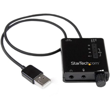 StarTech.com USB Sound Card w/ SPDIF Digital Audio & Stereo Mic   External Sound Card for