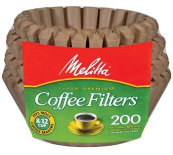 Melitta 62957 8 To 12 Cup Natural Brown Basket Coffee Filters 200 Count (Pack of 2)