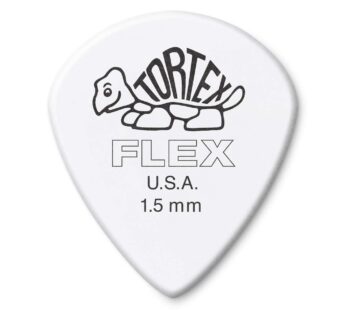 Jim Dunlop Tortex Flex Jazz III, 1.5mm, White Guitar Picks (468P1.5)