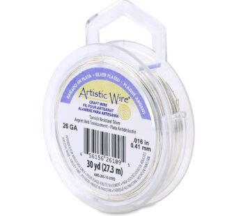 Artistic Wire 26 Gauge / .41 mm Plated Colored Copper Craft Wire, 30 yd / 27.4 m, Tarnish
