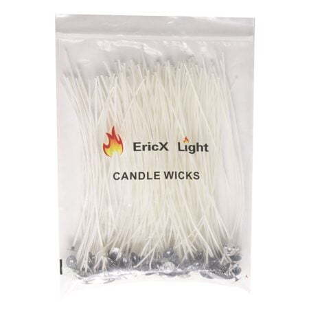 EricX Light 100 Piece Candle Wick 8" Pre-Waxed Cotton Core,for Candle Making,Candle DIY - Image 2