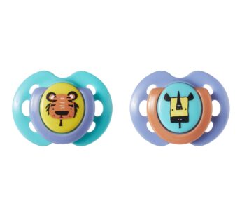 Tommee Tippee Fun Style Pacifiers, Symmetrical Design, BPA-Free Silicone Binkies, 0-6m, 2