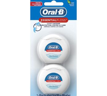 Oral-B EssentialFloss Cavity Defense Dental Floss, 50 M, count 2 (Pack of 1)