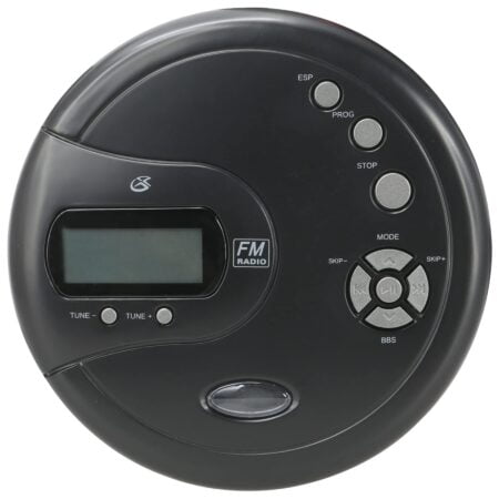 GPX PC332B Portable CD Player with Anti-Skip Protection, FM Radio and Stereo Earbuds - Bla - Image 2