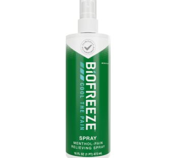 Biofreeze Menthol Pain Relieving Spray 16 FL OZ Colorless Spray For Pain Relief Associated