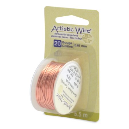 Artistic Wire, 20 Gauge Bare Copper Craft Jewelry Wrapping Wire, 6 yd