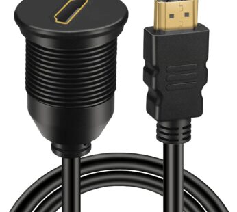 BATIGE HDMI Male to Female Car Mount Flush Extension Cable Truck Boat Motorcycle Dashboard