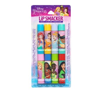 Lip Smacker Disney Princess Flavored Lip Balm Party Pack 8 Count, Clear, For Kids