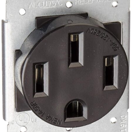 Leviton 279-S00 50 Amp, 125/250V, Nema 14-50R, 3P, 4W, Flush Mounting Receptacle, Straight - Image 2