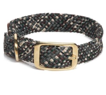 Mendota Pet Double Braid Collar – Brass – Dog Collar – Made in The USA – Camo, 1 in x 21 i