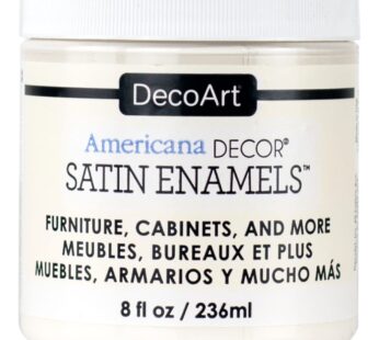 DecoArt Satin Enamels Acrylic Paint, 8 fl. oz, Jar,Warm White (Pack of 1)