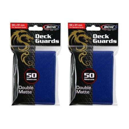 BCW Double Matte Deck Guard - Blue, 100 ct - Image 2