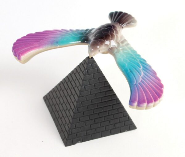 Amazing Balancing Bird with Triangle Stand - C&H Solutions (Color May Vary)