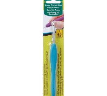 Clover Amour Crochet Hook, 4.50mm, Blue