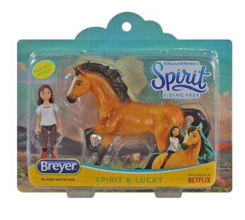 Breyer Spirit Riding Free – Spirit and Lucky Small Horse and Doll Toy Set