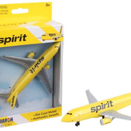 Daron Spirit Airlines Single Die-Cast Plane , Yellow - Image 2