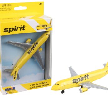 Daron Spirit Airlines Single Die-Cast Plane , Yellow