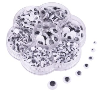KUUQA 700 Pieces Mixed Wiggle Googly Eyes Self Adhesive Googly Eyes DIY Scrapbooking Craft