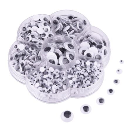 KUUQA 700 Pieces Mixed Wiggle Googly Eyes Self Adhesive Googly Eyes DIY Scrapbooking Craft