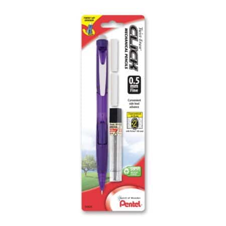 Pentel Twist Erase CLICK Automatic Pencil with 2 Eraser Refills and Lead, 0.5mm, Assorted - Image 3