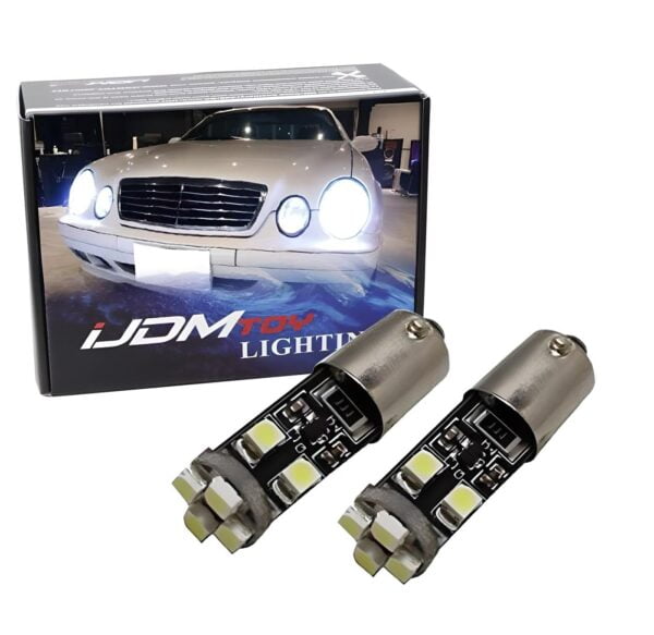 iJDMTOY 8-SMD Error Free BA9 64132 H6W Replacement Bulbs Compatible With European Cars Par