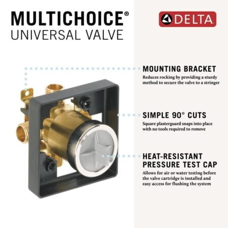 Delta Faucet R10000-UNBXHF MultiChoice Universal Shower Valve Body for Shower Faucet Trim - Image 2