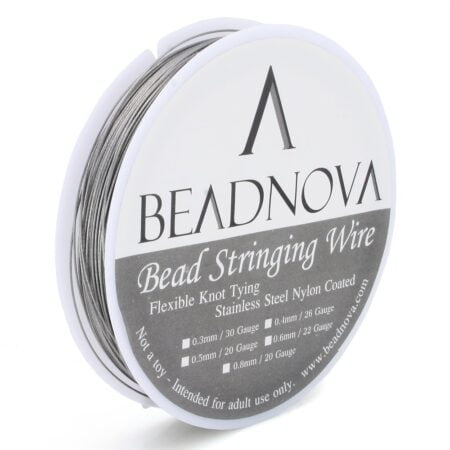 BEADNOVA 0.019-Inch 7-Strand Nylon Coated Stainless Steel Bead Stringing Wire for Jewelry