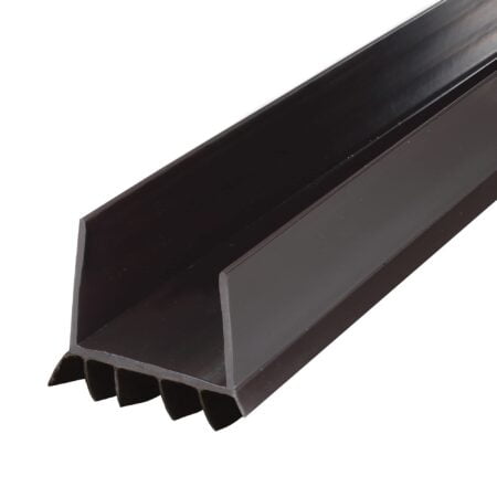 M-D Building Products 43337 36 in. Brown Vinyl Cinch  U-Shape Slide-On Under Door Seal - Image 2